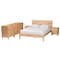 Baxton Studio Hosea Japandi Carved Honeycomb Natural King Size 5-Piece Bedroom Set 246-13620-13627-13627-13622-13623-ZORO - alternate 1